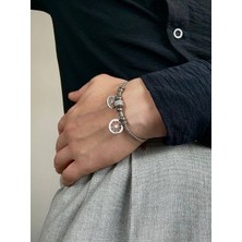 Silver Erkek Zincir Bileklik Kadın Paslanmaz Çelik Renk Atmaz Unısex Kararmaz Çelik Bileklik