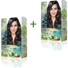 2 Paket Natural Beauty Amonyaksız Saç Boyası 1.0 Siyah