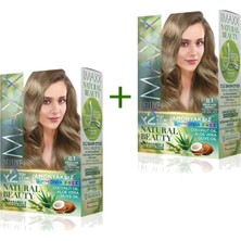 Maxx Deluxe 2 Paket Natural Beauty Amonyaksız Saç Boyası 8.1 Küllü Açık Kumral