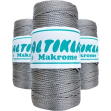 3 Adet Polyester Makrome Ipi 430 Orta Gri 100 gr