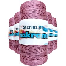 5 Adet Polyester Makrome Ipi 350 Gül 100 gr