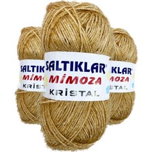 3 Adet Mimoza Kristal Işıltılı Şal Patik Yelek Ipi 100