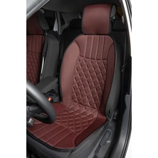 Alfa Romeo Mito Uyumlu Lüx Oto Koltuk Minderi Ön 2'li Set Elegance Bordo Autogoodstore