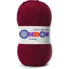 Festival Simli Örgü Ipi Yünü Renk NO:220