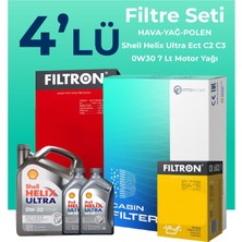 Filtron Ford Courier 1.5 Ecoblue Filtre Bakım Seti Shell Motor Yağlı (2018-2023) 4 Lü