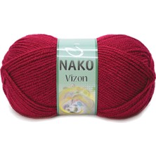 Vizon Premium Akrilik El Örgü Ipi Yünü Renk NO:3630 Vişne Çürüğü