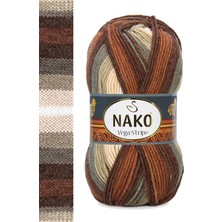 Vega Stripe Premium Akrilik El Örgü Ipi Yünü No: 82425