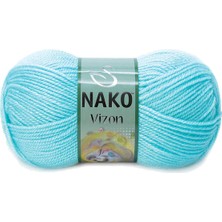 Vizon Premium Akrilik El Örgü Ipi Yünü Renk NO:10535 Açık Turkuaz