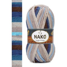 Vega Stripe Premium Akrilik El Örgü Ipi Yünü No: 82422
