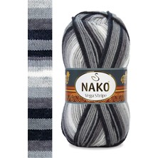 Vega Stripe Premium Akrilik El Örgü Ipi Yünü No: 82424