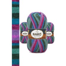 Kapamarka Vega Stripe Premium Akrilik El Örgü Ipi Yünü No: 82408 3 Ad.