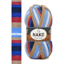 Vega Stripe Premium Akrilik El Örgü Ipi Yünü No: 82411