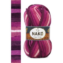 Vega Stripe Premium Akrilik El Örgü Ipi Yünü No: 82413