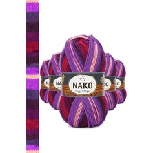 Kapamarka Nako Vega Stripe Premium Akrilik El Örgü Ipi Yünü No: 82412 5 Ad.