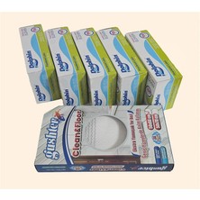 Dolphin Pudralı Lateks Muayene Eldiveni M Beden 100 Adet x 5 Paket-(1 Adet Gusther Çok Amaçlı Bez Hediyeli)