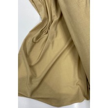 Kapamarka Keten Kumaş - Organik Kumaş - Perde Kumaşı - Ince Keten - Kıyafet Için Kumaş Örtü Koyu Bej 81