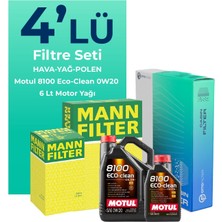 MANN Volvo V90 Cross Country 2.0 Dizel B5 Filtre Bakım Seti Motul Motor Yağlı (2020-2024) 4 Lü