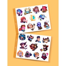 Minithingsart LOL - league of legends parlak kağıt - icons - lol sticker  set 2 ' li - oyun sticker - süsleme - başarı ödül çıkartmaları
