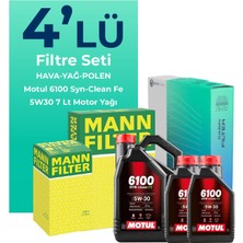 MANN Toyota Hilux 3.0 Filtre Bakım Seti Motul Motor Yağlı (2006-2015) 4 Lü