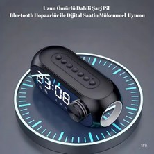 S8 Rgb LED Işıklı Dijital Saat Bluetooth Hoparlör Mp3 Fm Radyo USB Çok Fonksiyonlu Hoparlör
