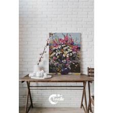 Doğanın Renkli Kucaklaması Sayılarla Boyama Seti, Hobi Seti, 40X50 Tablo, Fırça Boya, Numaralı Tuval