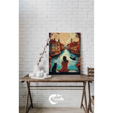 Nehrin Kıyısında Akşam Sayılarla Boyama Seti, Hobi Seti, 40X50 Tablo, Fırça Boya, Numaralı Tuval