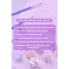 Bisiklet Yolu Gün Batımı Sayılarla Boyama Seti, Hobi Seti, 40X50 Tablo, Fırça Boya, Numaralı Tuval