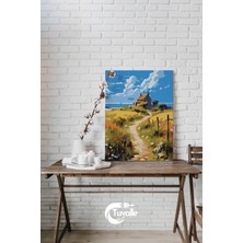 Altın Patika Sayılarla Boyama Seti, Hobi Seti, 40X50 Tablo, Fırça Boya, Numaralı Tuval