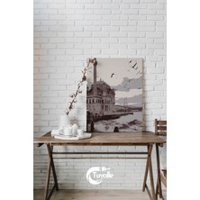 Ortaköy Cami Sayılarla Boyama Seti, Hobi Seti, 40X50 Tablo, Fırça Boya, Numaralı Tuval