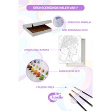 Zirvelerin Yansımaları Sayılarla Boyama Seti, Hobi Seti, 40X50 Tablo, Fırça Boya, Numaralı Tuval