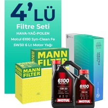 MANN Peugeot Boxer 2.2 Dizel Filtre Bakım Seti Motul Motor Yağlı (2006-2013) 4 Lü