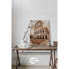 Kolezyum Tiyatrosu Sayılarla Boyama Seti, Hobi Seti, 40X50 Tablo, Fırça Boya, Numaralı Tuval