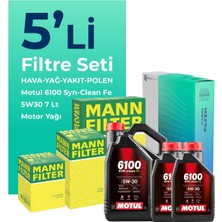 MANN Mitsubishi L200 2.5 Dizel Filtre Bakım Seti Motul Motor Yağlı (2008-2015) 5 Li
