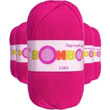 5 Adet Lüks Patik Ipi Yünü Neon Fuşya 98678