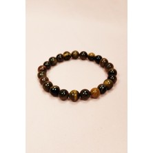 Kapamarka Kaplan Gözü Doğal Taş Bileklik Kutulu