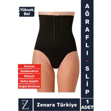 Gündelik Doğal Görünüm Vücut Beden Küçülten Toparlayan Yüksek Bel Ağraflı Slip Korseli Tayt