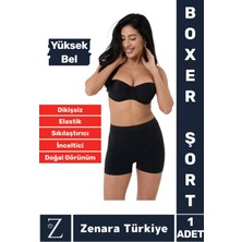 Gündelik Iz Göstermez Vücut Sıkılaştıran Incelten Toparlayan Dikişsiz Yüksek Bel Boxer Şort Korse