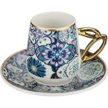 Kapamarka Paçi Etnik 6'lı Porselen Kahve Fincanı -P-POR-101736