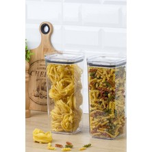 Vakumlu Pratik Erzak Kavanozu Kare 2'li Set ROYALEKS-OKY-233