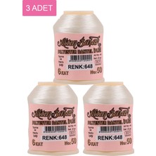 3 Adet  Oya ve Dantel Ipi 20 gr - Royaleks - No: 648