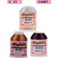 Altınbaşak 3 Adet  Oya ve Dantel Ipi 20 gr - Royaleks - No: 428 - 623 - 118