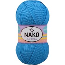 Kapamarka Elite Baby El Örgü Ipi Tüylenmeyen Bebek Yünü Alaska Mavisi 10119 1 Ad.