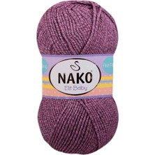 1 Adet Elite Baby El Örgü Ipi Tüylenmeyen Bebek Yünü Pembe Gri 21352