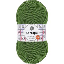 Kapamarka Baby One Tüylenmeyen El Örgü Ipi Yünü Yeşil K1391 1 Ad.