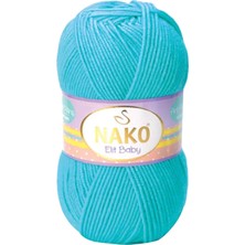 Kapamarka Elite Baby El Örgü Ipi Tüylenmeyen Bebek Yünü Turkuaz 3323 1 Ad.