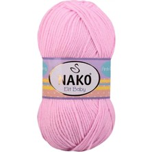 1 Adet Elite Baby El Örgü Ipi Tüylenmeyen Bebek Yünü Açık Pembe 6936