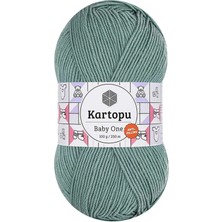 1 Adet Baby One Tüylenmeyen El Örgü Ipi Yünü Azur K493