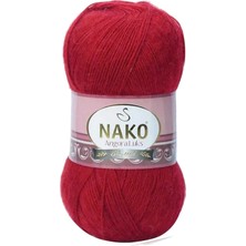 1 Adet Angora Lüks El Örgü Ipi Koyu Kırmızı 1175