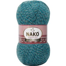 1 Adet Angora Lüks El Örgü Ipi Petrol Muline 21357