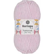 Kapamarka Yumurcak Kadife El Örgü Ipi Toz Pembe K1562 1 Ad.